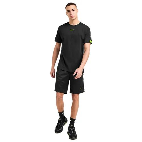Thời trang Nike - Bộ Quần Áo Cộc Tay Nam Nike Repeat Tape Màu Đen Size S (Form Âu) - Vua Hàng Hiệu