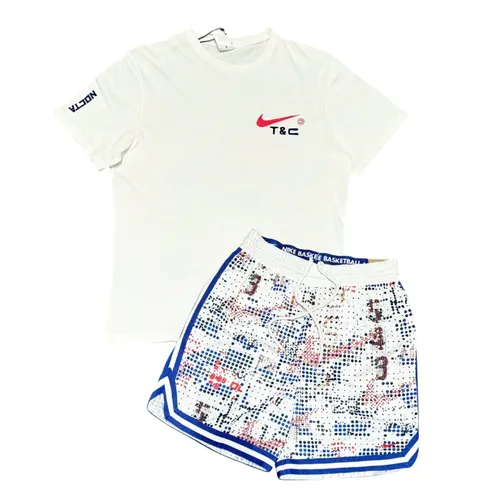 Thời trang Nike - Bộ Quần Áo Cộc Tay Nam Nike x Nocta Cpfm FZ0685-100 / DR2630-100 Màu Trắng/Xanh (Form Á) Size S - Vua Hàng Hiệu