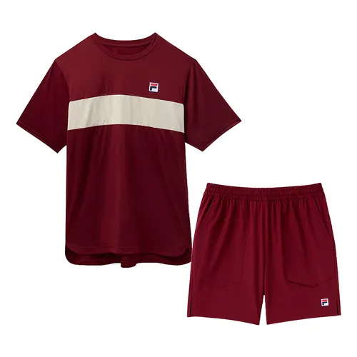 Fila - Bộ Thể Thao Nam Fila Tennis Essentials Màu Đỏ Đô Size M (Form Âu) - Vua Hàng Hiệu