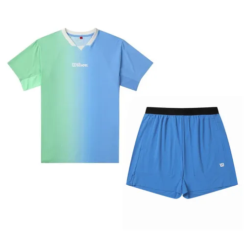Wilson - Bộ Thể Thao Nam Wilson Men's Air Breeze Tennis Pro Short Multi Màu Xanh Size M (Form Á) - Vua Hàng Hiệu