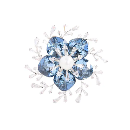 Phụ kiện - Cài Áo Nữ Meri Radiant Blue BR885 Màu Xanh Blue - Vua Hàng Hiệu