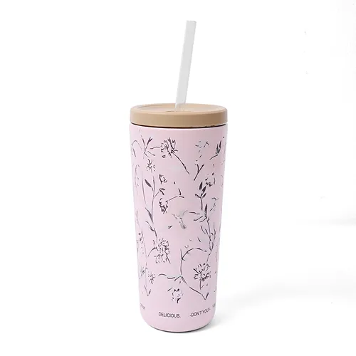 Ralph Lauren - Cốc Giữ Nhiệt Ralph Lauren Coffee Barista Flower Tumbler Màu Hồng Tím 710ml - Vua Hàng Hiệu