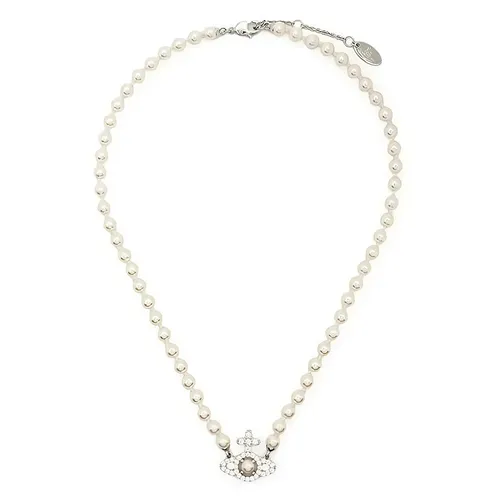 Trang sức Trắng - Dây Chuyền Nữ Vivienne Westwood Olympia Pearl Necklace Màu Trắng - Vua Hàng Hiệu