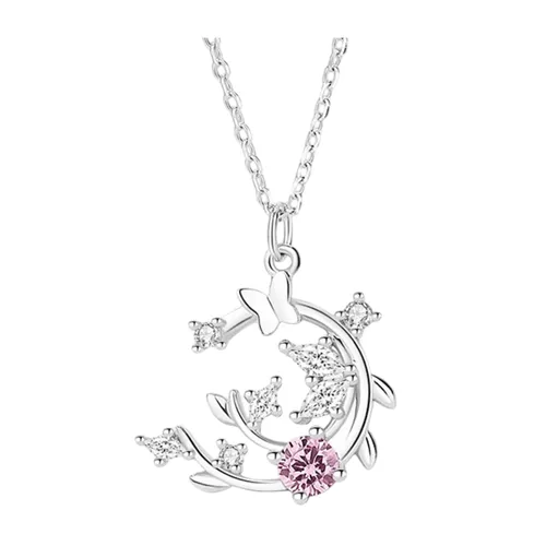 Dây Chuyền Nữ Kya Jewel Butterfly Blossom KN3 Màu Bạc Hồng