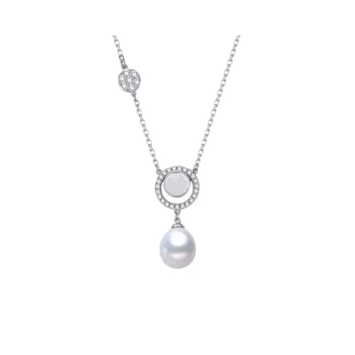 Trang sức Bạc - Dây Chuyền Nữ Kya Jewel Circle Pearl JSN8 Màu Bạc - Vua Hàng Hiệu