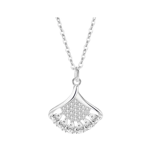 Trang sức - Dây Chuyền Nữ Kya Jewel Crystal Ginkgo KN5 Màu Bạc Trắng - Vua Hàng Hiệu