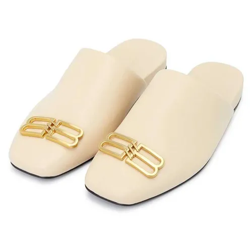 Dép - Dép Nữ Balenciaga Cozy BB Mule Slippers Beige 718831 WDAT1 2080 Màu Be Size 36 - Vua Hàng Hiệu