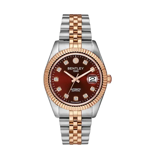 Đồng hồ Nam Máy Automatic (Tự động) - Đồng Hồ Nam Bentley Automatic BL2333-15MTDI-R 40mm Màu Nâu - Vàng Hồng - Vua Hàng Hiệu