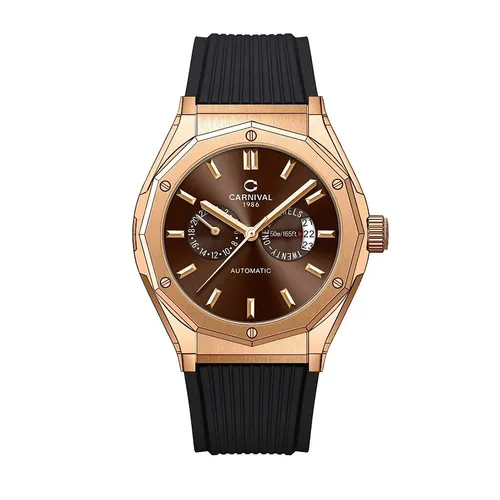 Đồng Hồ Nam Carnival Automatic 8188G-VT-DCS-N (8188G) Màu Nâu - Vàng Hồng - Đồng hồ - Vua Hàng Hiệu