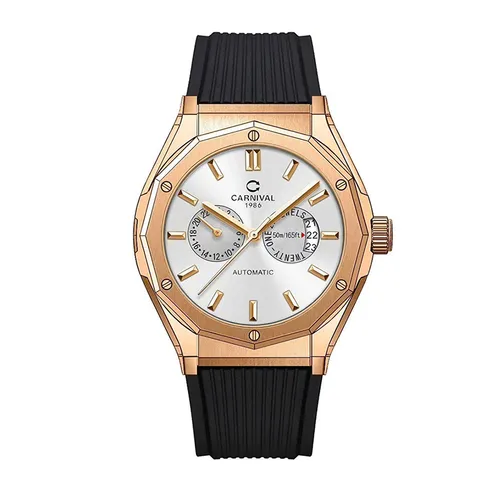 Đồng Hồ Nam Carnival Automatic 8188G-VT-DCS-T (8188G) Màu Trắng - Vàng Hồng - Đồng hồ - Vua Hàng Hiệu