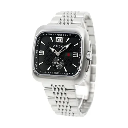 Đồng hồ - Đồng Hồ Nam Gucci Quartz G-Coupe YA131305 Màu Bạc Đen - Vua Hàng Hiệu