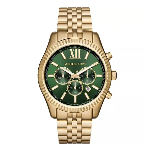 Đồng hồ Michael Kors - Đồng Hồ Nam Michael Kors Lexington Green Tone Men Watch Màu Vàng - Xanh Green - Vua Hàng Hiệu
