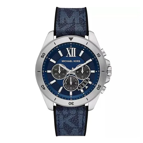 Đồng hồ Michael Kors - Đồng Hồ Nam Michael Kors MK Brecken PVC Inlay Watch Màu Xanh Navy - Vua Hàng Hiệu