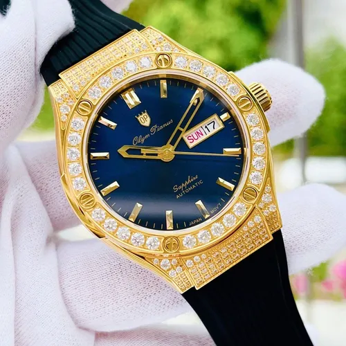 Đồng hồ - Đồng Hồ Nam Olym Pianus Fusion Watch OP990-45ADGK-GL-X Màu Xanh Phối Đen - Vua Hàng Hiệu