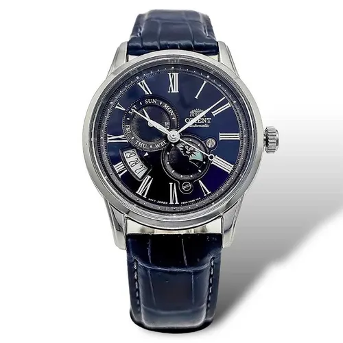 Đồng hồ - Đồng Hồ Nam Orient Sun And Moon Gen 3 RA-AK0011D30B (RA-AK0011D10B) Màu Xanh Bạc - Vua Hàng Hiệu