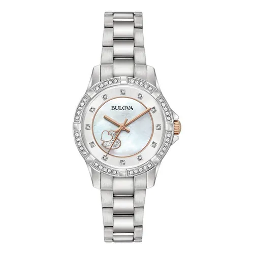 Bulova - Đồng Hồ Nữ Bulova Crystal Collection Watch 98L232 Màu Bạc - Vua Hàng Hiệu
