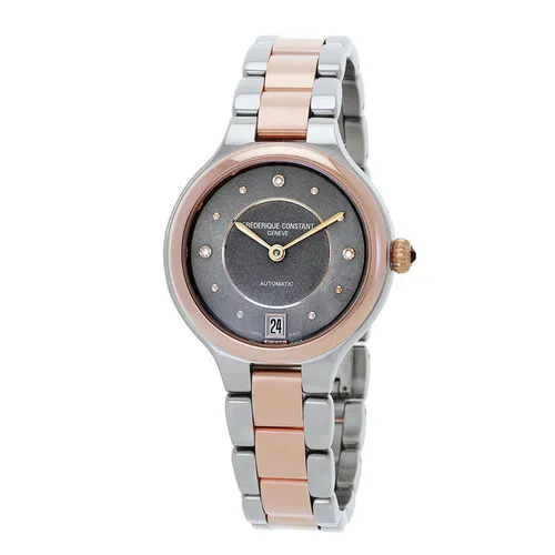 Đồng hồ - Đồng Hồ Nữ Frederique Constant Delight Automatic Diamond FC-306LBRD3ER2B Màu Vàng Hồng/Bạc - Vua Hàng Hiệu