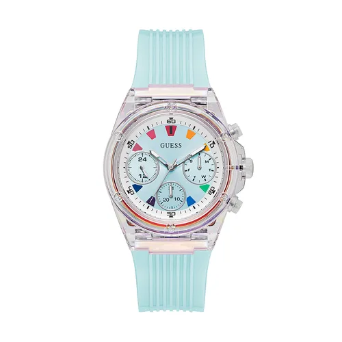Đồng hồ Guess - Đồng Hồ Nữ Guess Clear Tone Case Quartz GW0438L8 Màu Xanh Pastel - Vua Hàng Hiệu