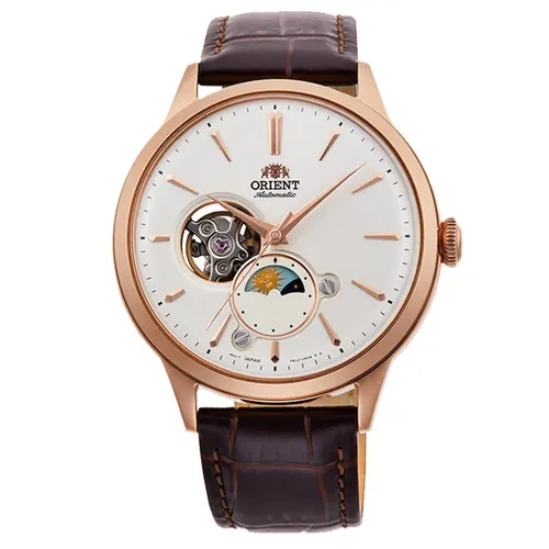 Đồng Hồ Orient Sun And Moon Bambino RA-AS0102S10B 41.5mm Màu Nâu - Trắng - Đồng hồ - Vua Hàng Hiệu