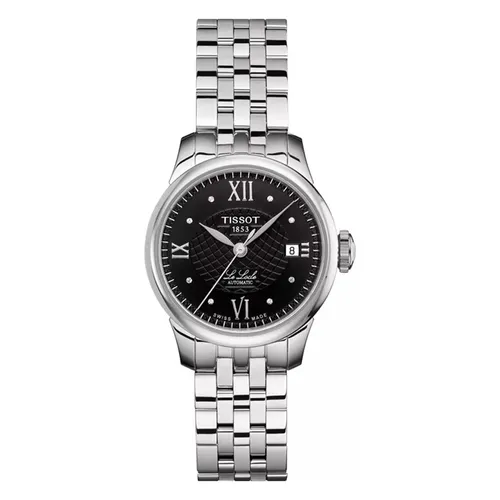 Đồng hồ Tissot - Đồng Hồ Tissot Le Locle Black Diamond Dial Automatic Ladies T41.1.183.56 Màu Bạc Đen - Vua Hàng Hiệu