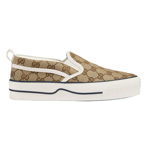 Giày Giày Slip On - Giày Slip On Nam Gucci Wmns Tennis 1977 Beige Ebony 624733-2HK40-9762 Màu Be Nâu Size 39 - Vua Hàng Hiệu