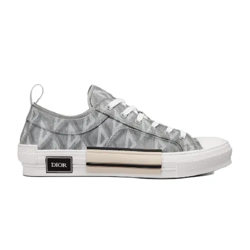 Giày Sneakers - Giày Sneaker Nam Dior B23 Low-Top Dior Gray CD Diamond Canvas 3SN249ZPP-H868 Màu Xám Trắng Size 41 - Vua Hàng Hiệu