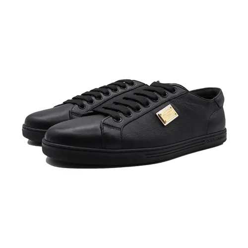 Giày Sneakers - Giày Sneaker Nam Dolce & Gabbana D&G CS1735AN99080999 Tag Gold Màu Đen Size 39 - Vua Hàng Hiệu