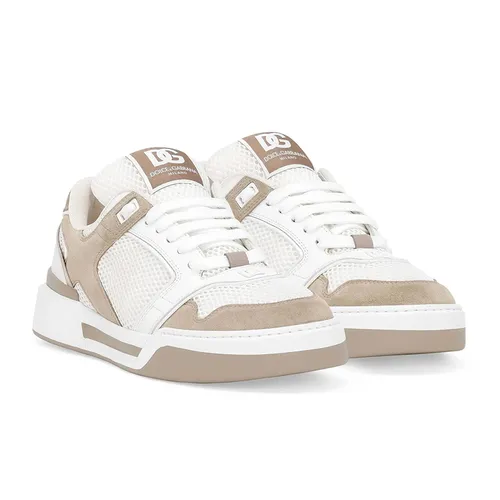 Giày Sneakers - Giày Sneaker Nam Dolce & Gabbana D&G New Roma Panelled Màu Be Trắng Size 39 - Vua Hàng Hiệu