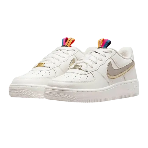 Giày Thể Thao Nike Air Force 1 Low LV8 Silver/Gold GS DH9595-001 Màu Trắng Size 40 - Giày - Vua Hàng Hiệu