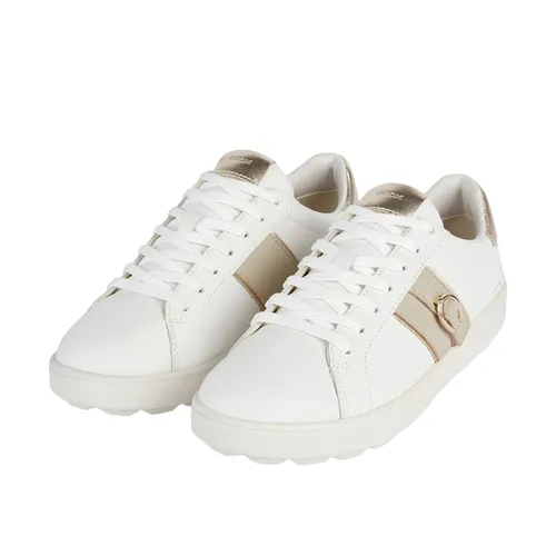 Giày Thể Thao Nữ Geox Spherica Ecub-1 Woman Low Top Sneakers White/Light Taupe Màu Trắng Size 36 - Giày - Vua Hàng Hiệu