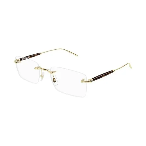 Montblanc - Gọng Kính Nam Montblanc MB0411O 002 Màu Vàng Gold - Vua Hàng Hiệu