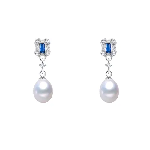 Kya Jewel Khuyên tai - Khuyên Tai Nữ Kya Jewel Azure Wave Pearl JSE2 Màu Xanh Bạc - Vua Hàng Hiệu