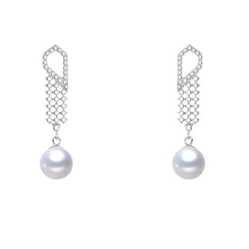Trang sức Bạc - Khuyên Tai Nữ Kya Jewel Opulent Pearl JSE3 Màu Bạc - Vua Hàng Hiệu