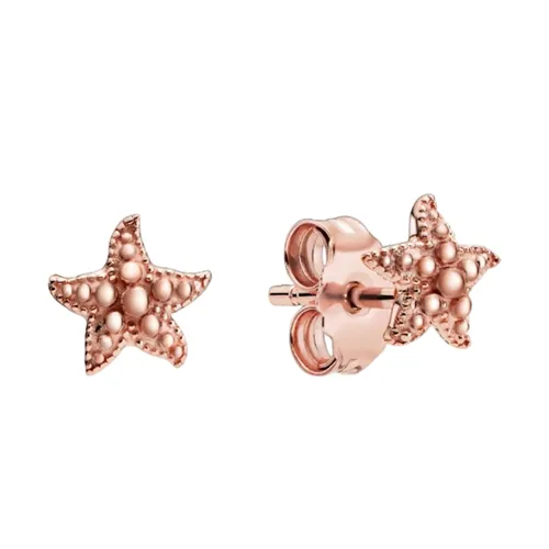 Trang sức - Khuyên Tai Nữ Pandora Beaded Starfish Stud Earrings 288956C00 Màu Vàng Hồng - Vua Hàng Hiệu