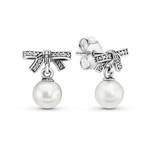 Trang sức - Khuyên Tai Nữ Pandora Bow Silver Earrings 290596P Màu Bạc - Vua Hàng Hiệu