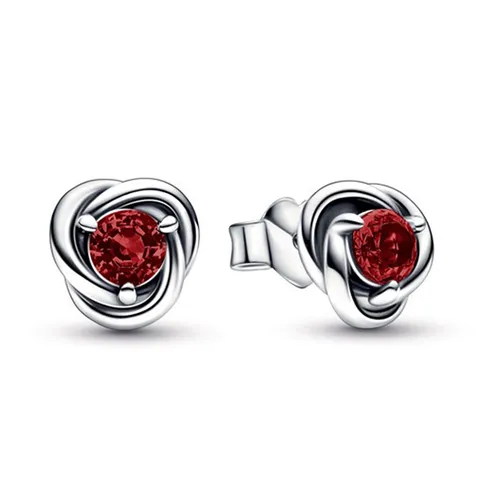 Trang sức - Khuyên Tai Nữ Pandora Red Eternity Circle Stud Earrings 292334C06 Màu Bạc/Đỏ - Vua Hàng Hiệu