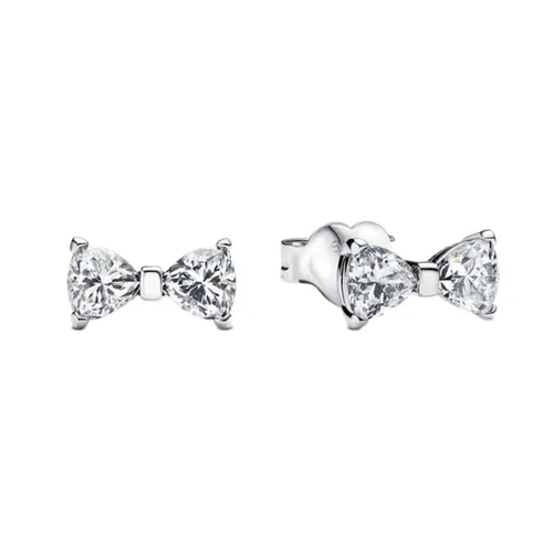 Trang sức - Khuyên Tai Nữ Pandora Sparkling Small Bow Stud Earrings 293542C01 Màu Bạc - Vua Hàng Hiệu