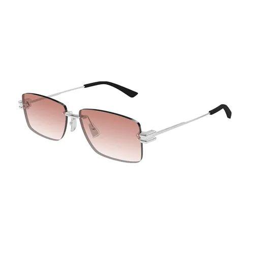 Bottega Veneta - Kính Mát Bottega Veneta BV1126s-007 Silver Red Lens Sunglasses Màu Đỏ Bạc - Vua Hàng Hiệu
