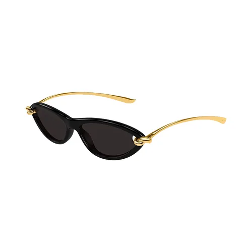 Bottega Veneta - Kính Mát Bottega Veneta BV1390S 001 Sunglasses Màu Đen Vàng - Vua Hàng Hiệu