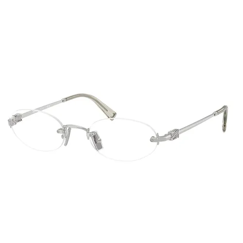 Miu Miu - Kính Mắt Cận Miu Miu 0MU 53WV 1BC1O1 Màu Bạc Size 51 - Vua Hàng Hiệu