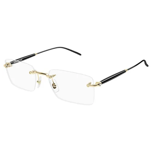 Montblanc - Gọng Kính Nam Montblanc Eyeglasses MB0411O 001 Màu Vàng Gold - Đen - Vua Hàng Hiệu