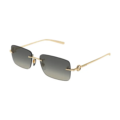 Kính mắt Gucci Kính chống nắng/Sunglasses - Kính Mát Nam Gucci Rectangular Sunglasses GG1703S 005 Màu Vàng Xám - Vua Hàng Hiệu