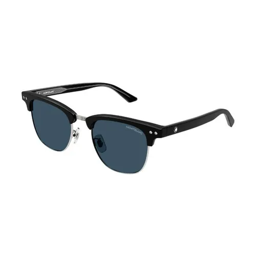 Montblanc - Kính Mát Nam Montblanc MB0382S 002 Màu Xanh Đen - Vua Hàng Hiệu