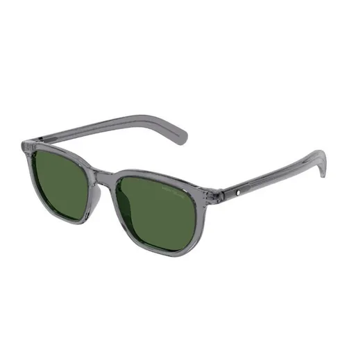 Montblanc - Kính Mát Nam Montblanc Sunglasses MB0352S 003 Màu Xanh/Xám - Vua Hàng Hiệu