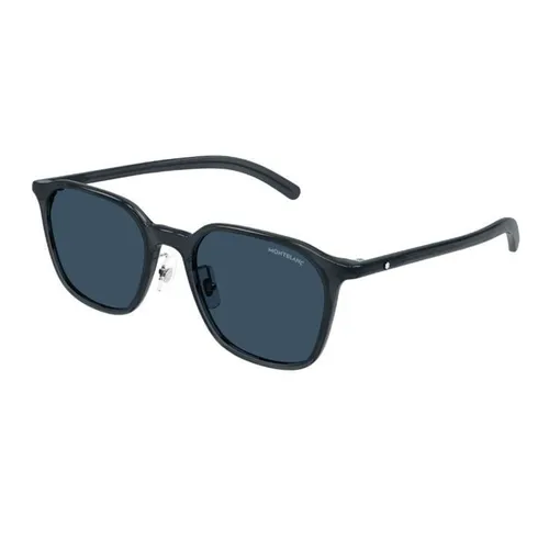 Kính Mát Nam Montblanc Sunglasses MB0420SK 002 Màu Xanh/Đen - Kính mắt - Vua Hàng Hiệu