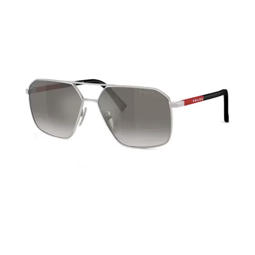 Prada - Kính Mát Nam Prada Sunglasses 0PSA50S 1BC02M60 Màu Bạc - Vua Hàng Hiệu