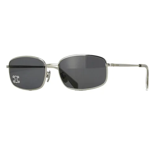 Celine - Kính Mát Nữ Celine Triomphe Rhinestone Sunglasses CL40285U 16A Màu Bạc - Vua Hàng Hiệu