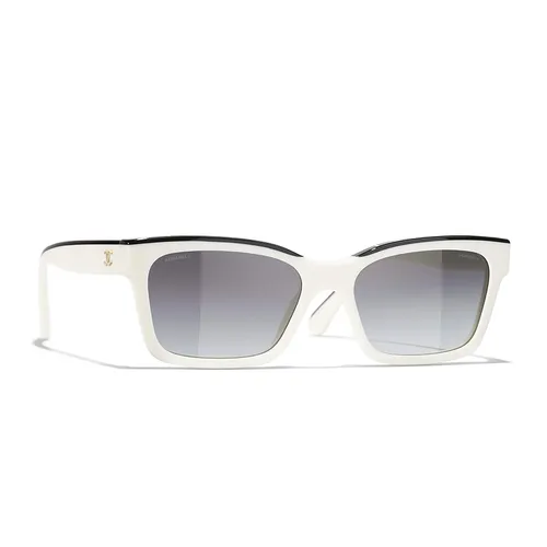 Kính Mát Nữ Chanel Square Sunglasses CH5417 C1763 Màu Xám Trắng - Kính mắt - Vua Hàng Hiệu