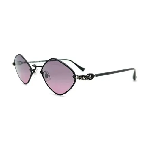 Chrome Hearts - Kính Mát Nữ Chrome Hearts Diamond Dog Matte Black Sunglasses Màu Đen Tím - Vua Hàng Hiệu