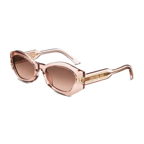 Kính mắt - Kính Mát Nữ Dior DiorSignature B1U 40139U 40F1 55 Sunglasses Màu Hồng Nâu - Vua Hàng Hiệu